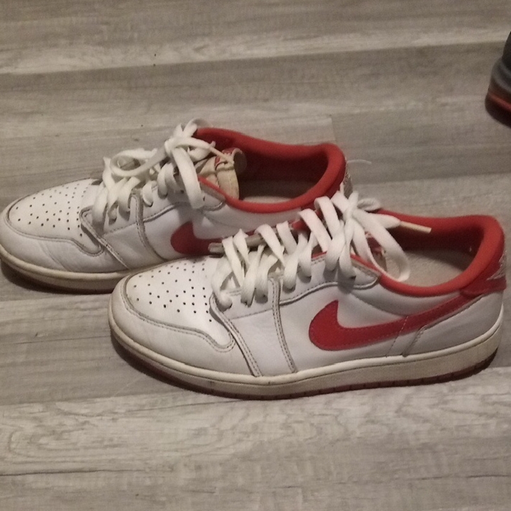 Nike Red and White Athletic Shoes